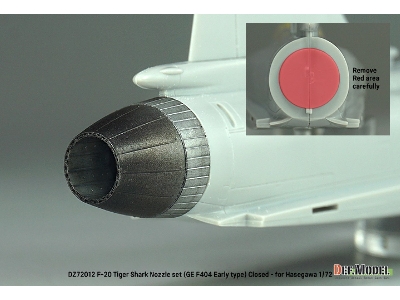 F-20 Tigershark - Nozzle Set Closed (Ge Yf404-100 / For Hasegawa Kits) - image 7