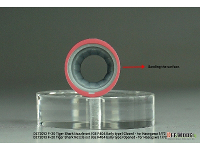 F-20 Tigershark - Nozzle Set Closed (Ge Yf404-100 / For Hasegawa Kits) - image 9