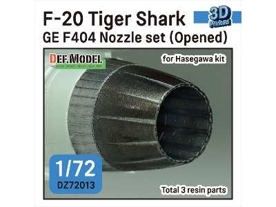 F-20 Tigershark - Nozzle Set Opened (Ge Yf404-100 / For Hasegawa Kits) - image 1