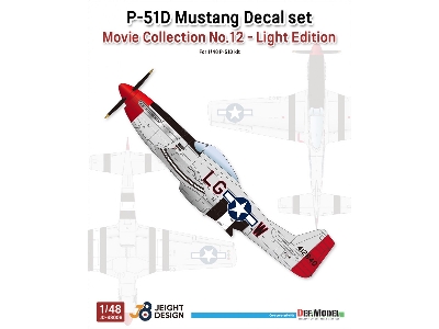 North American P-51 D Mustang - Decal Set Movie Collection No.12 (Light Edition) - image 1