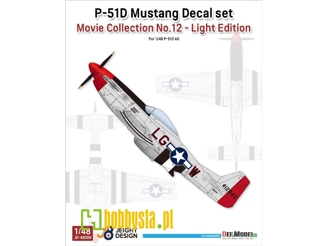 North American P-51 D Mustang - Decal Set Movie Collection No.12 (Light Edition) - image 1 North American P-51 D Mustang - Decal Set Movie Collection No.12 (Light Edition) - image 1