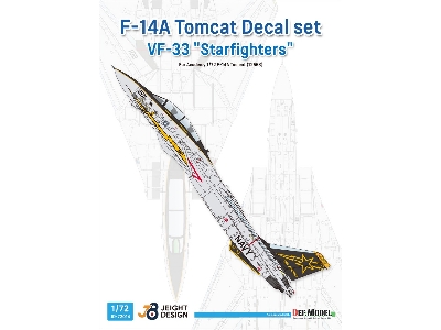 Grumman F-14 A Tomcat - Vf-33 Starfighters Decal Set (For Academy Kits) - image 1