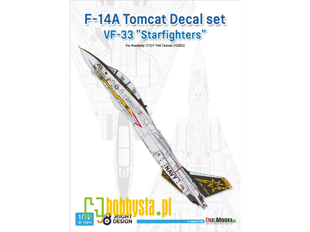 Grumman F-14 A Tomcat - Vf-33 Starfighters Decal Set (For Academy Kits) - image 1
