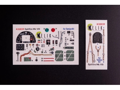 Supermarine Spitfire Mk.Viii - Interior 3d Decals (For Tamiya Kits) - image 1