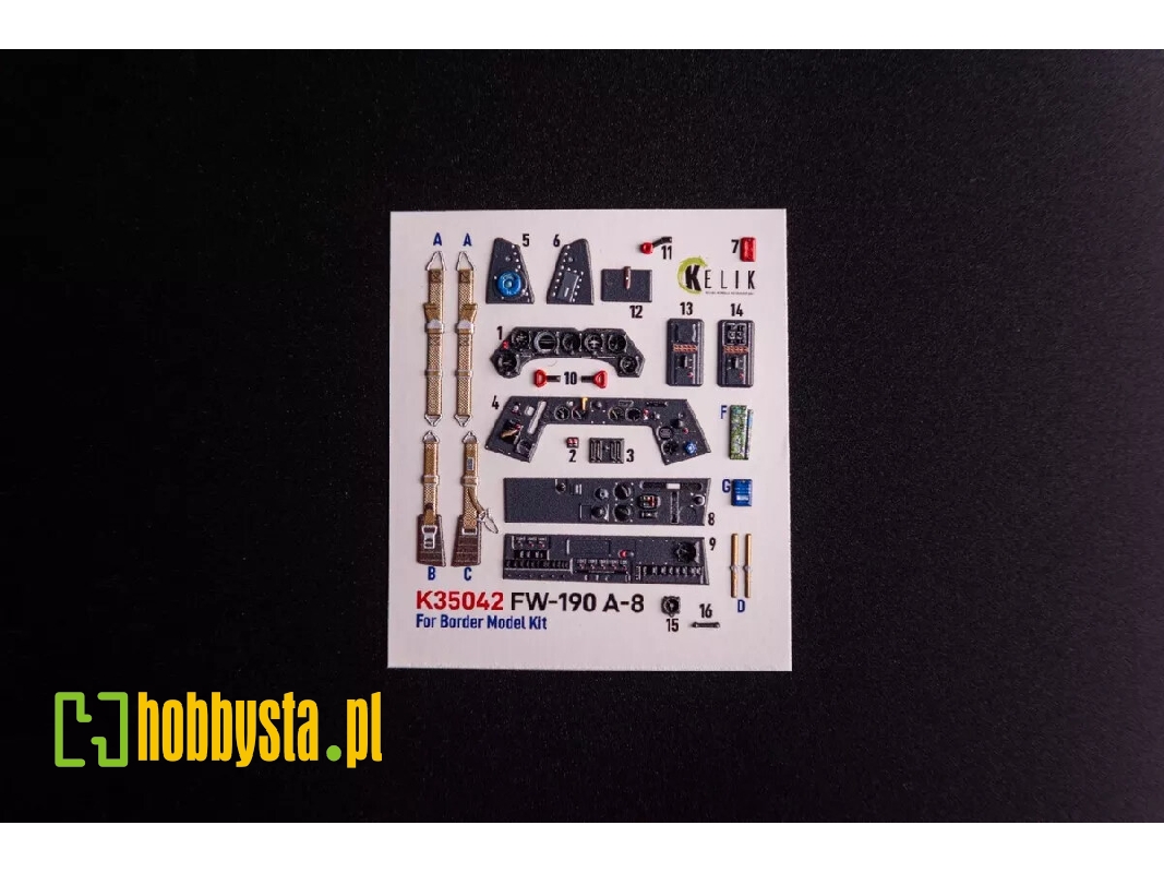 Focke Wulf Fw-190 A-8 - Interior 3d Decals (For Border Model  Kits) - image 1
