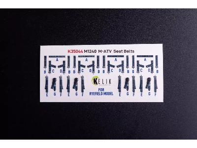 M1240a M-atv Seat Belts - Interior 3d Decals (For Rfm Kits) - image 1