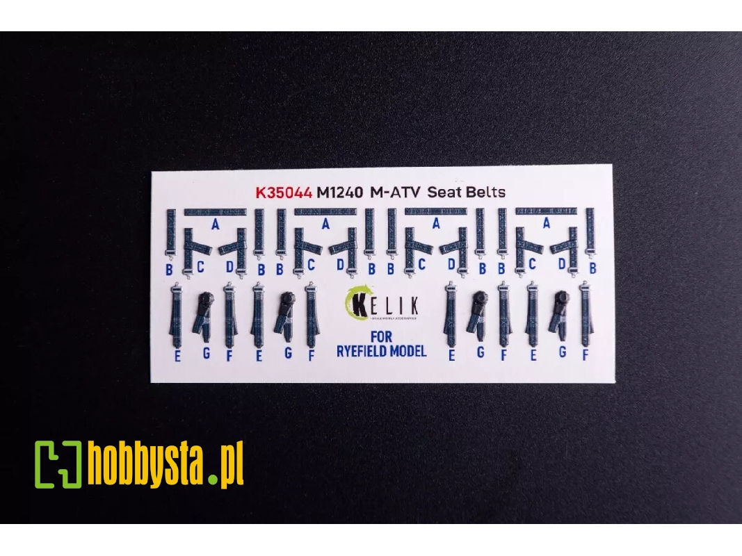 M1240a M-atv Seat Belts - Interior 3d Decals (For Rfm Kits) - image 1