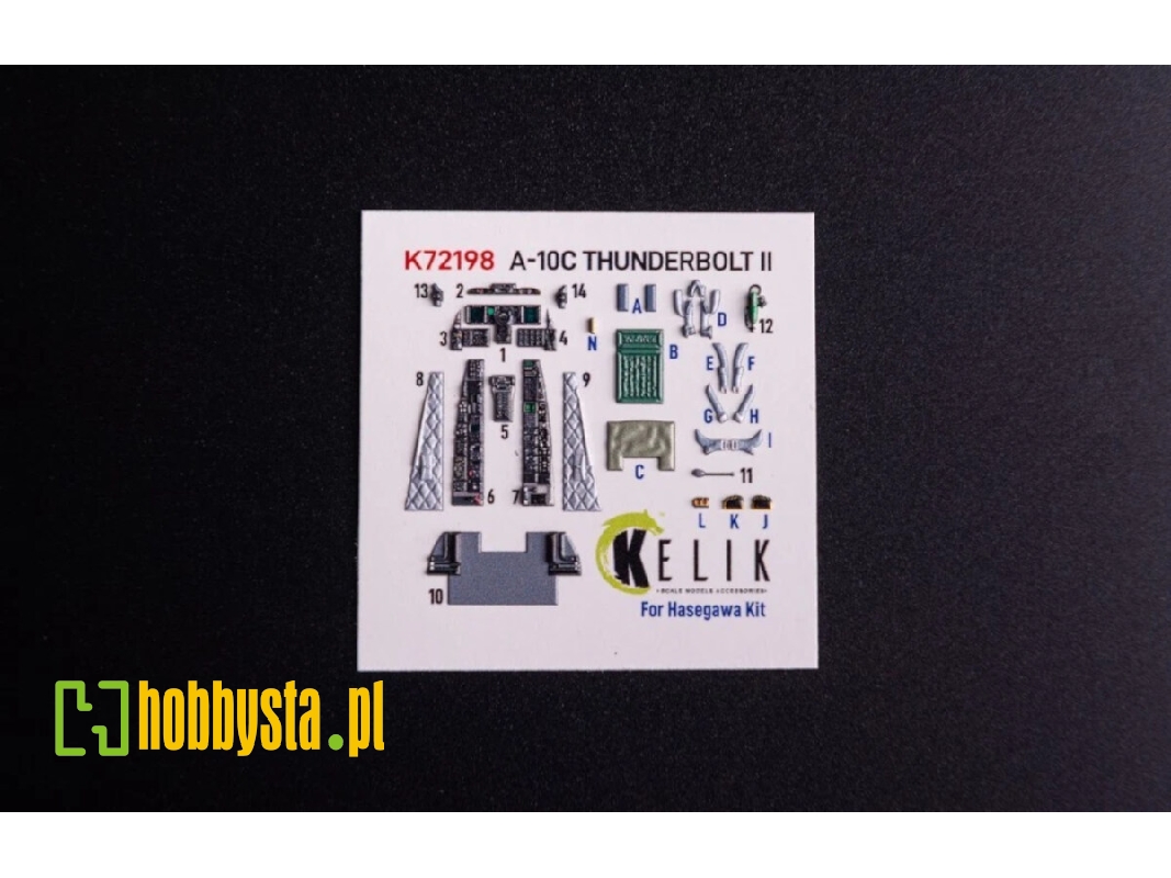 Fairchild A-10 C Thunderbolt Ii - Interior 3d Decals (For Hasegawa Kits) - image 1