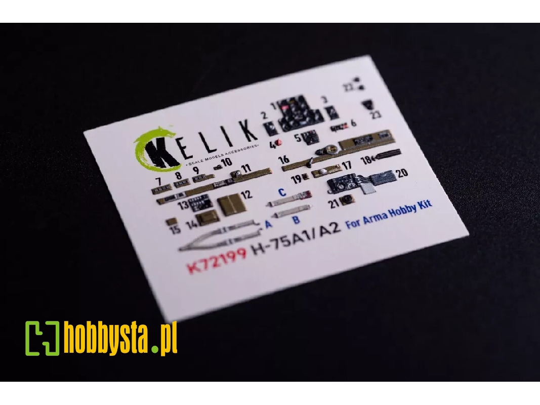 Curtiss H-75 A1/Ar - Interior 3d Decals (For Arma Hobby Kits) - image 1