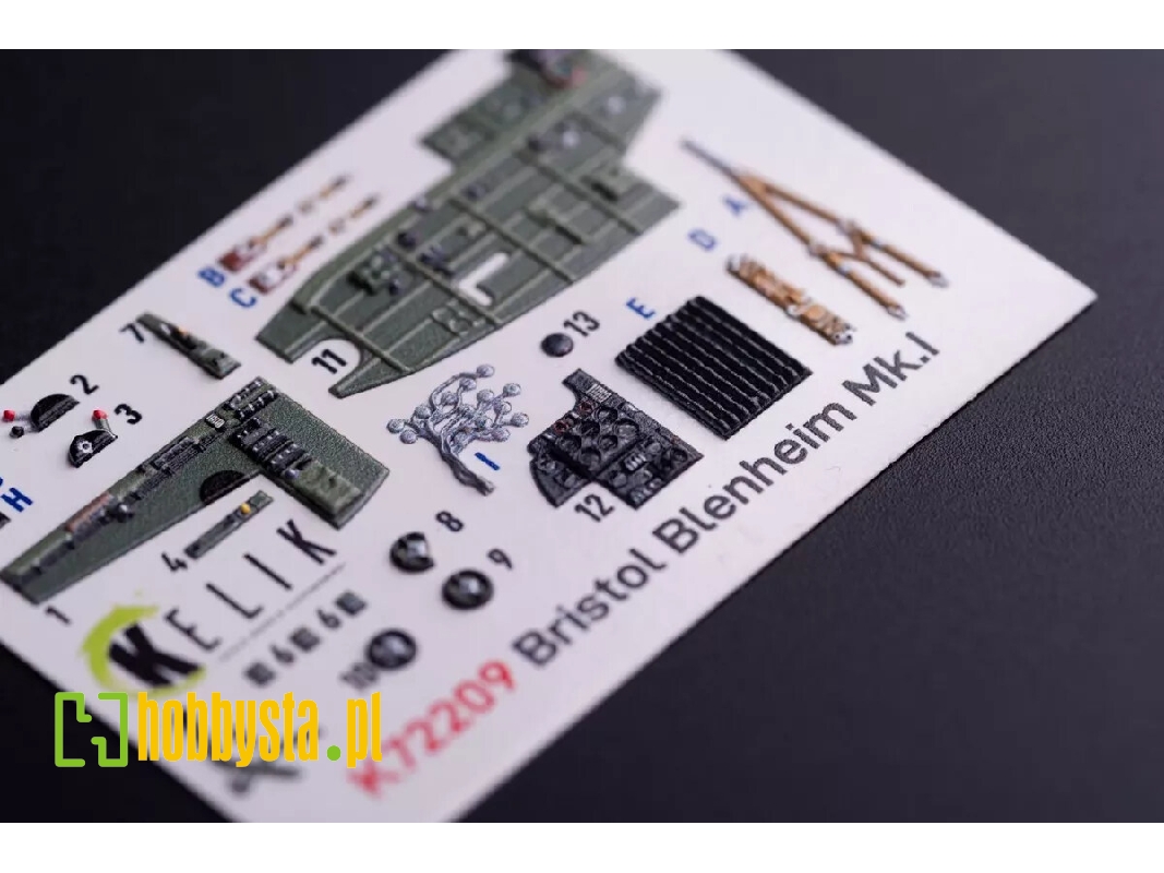 Bristol Blenheim Mk.I - Interior 3d Decals (For Airfix Kits) - image 1