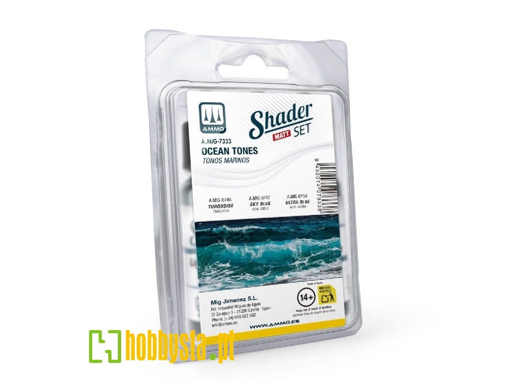 A.Mig 7333 Shader Set Ocean Tones Matt Paint Set - image 1 A.Mig 7333 Shader Set Ocean Tones Matt Paint Set - image 1