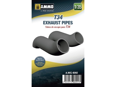 T-34 - Exhausts Pipes (3d Printed) - image 1