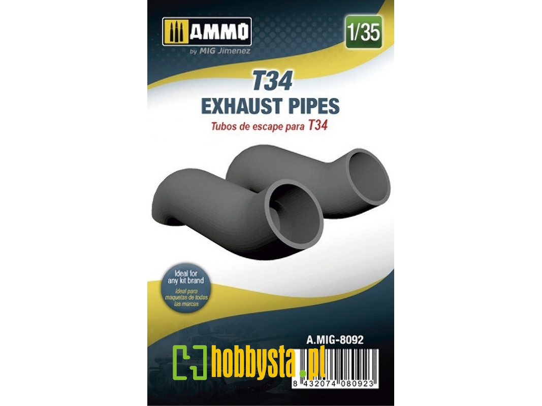 T-34 - Exhausts Pipes (3d Printed) - image 1 T-34 - Exhausts Pipes (3d Printed) - image 1