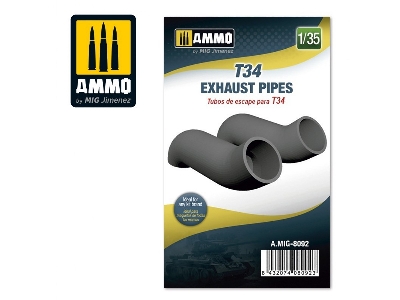 T-34 - Exhausts Pipes (3d Printed) - image 2