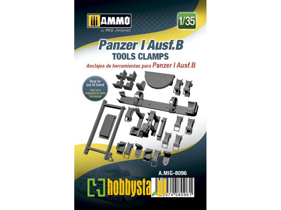 Panzer I Ausf. B - Tool Clamps (3d Printed) - image 1 Panzer I Ausf. B - Tool Clamps (3d Printed) - image 1