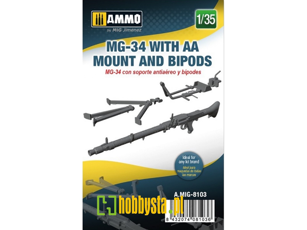 German Mg34 With Aa Mount And Bipods - image 1 German Mg34 With Aa Mount And Bipods - image 1