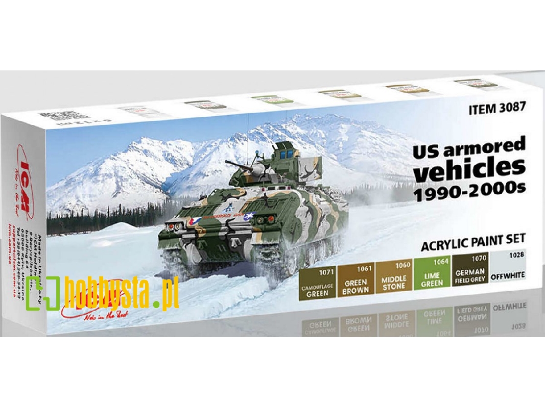 Acrylic Paint Set For Us Armored Vehicles 1990-2000s - image 1 Acrylic Paint Set For Us Armored Vehicles 1990-2000s - image 1