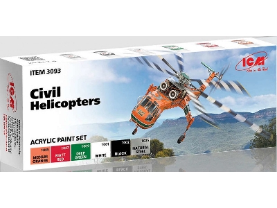 Acrylic Paint Set For Civil Helicopters - image 1