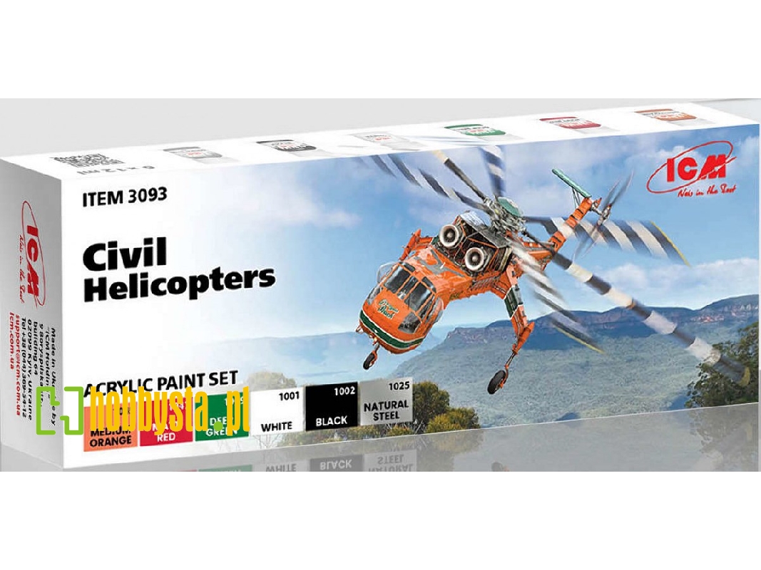 Acrylic Paint Set For Civil Helicopters - image 1 Acrylic Paint Set For Civil Helicopters - image 1