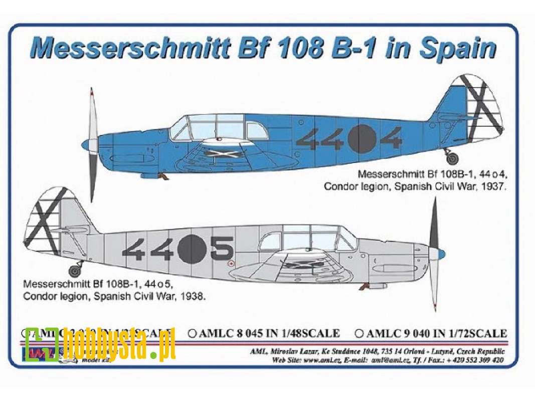 Messerschmitt Bf 108 B-1 In Spain Decal Set - image 1