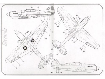 Curtiss P-40 B Tomahawk Over Pearl Harbor (Decals For 2 Planes) - image 3