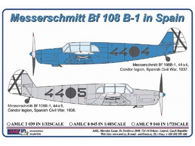 Messerschmitt Bf 108 B-1 In Spain Decal Set - image 1