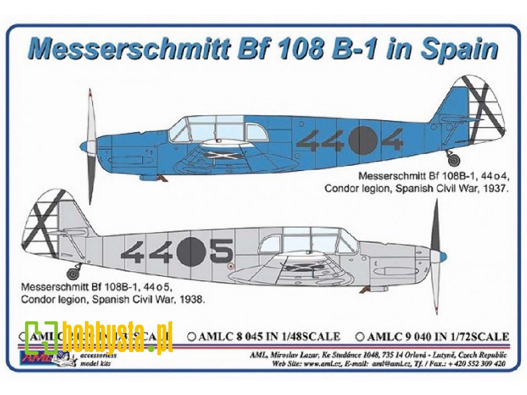 Messerschmitt Bf 108 B-1 In Spain Decal Set - image 1