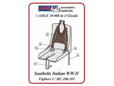 Italian Air Force Wwii Seatbelts For Macchi C.200/C.205 - image 1