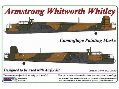 Armstrog Whittwort Whitley Mk.V - Camouflage Painting Masks (For Airfix Kits) - image 1