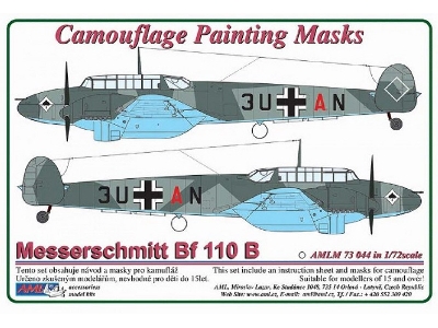 Messerschmitt Bf-110 B - Camouflage Painting Masks (For Eduard Kits) - image 1