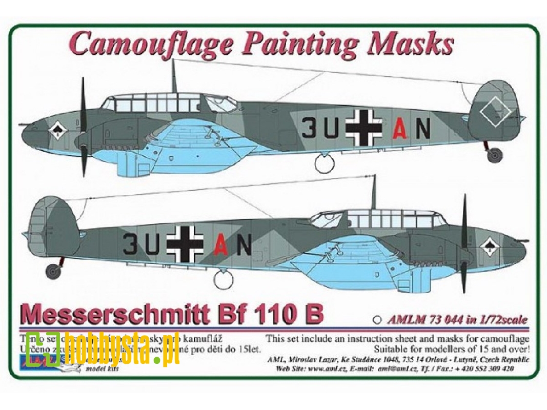 Messerschmitt Bf-110 B - Camouflage Painting Masks (For Eduard Kits) - image 1