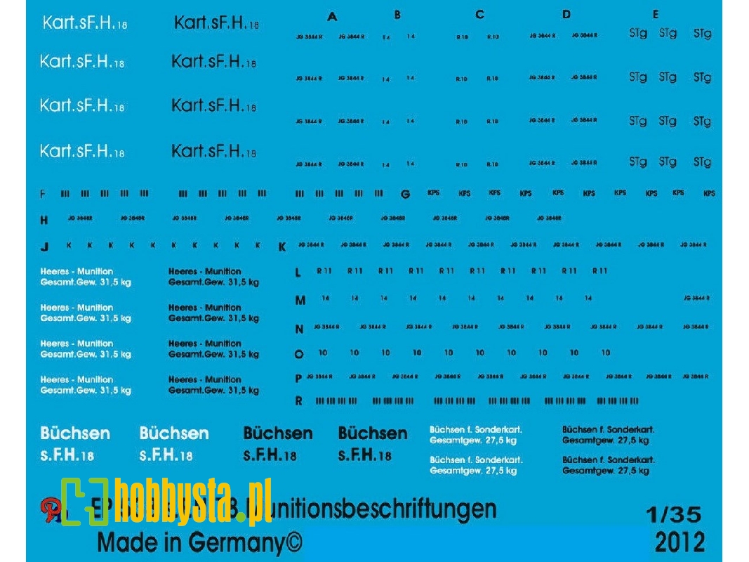 Stencils For 150 Mm Ammo For Sfh 18 And Hummel - image 1