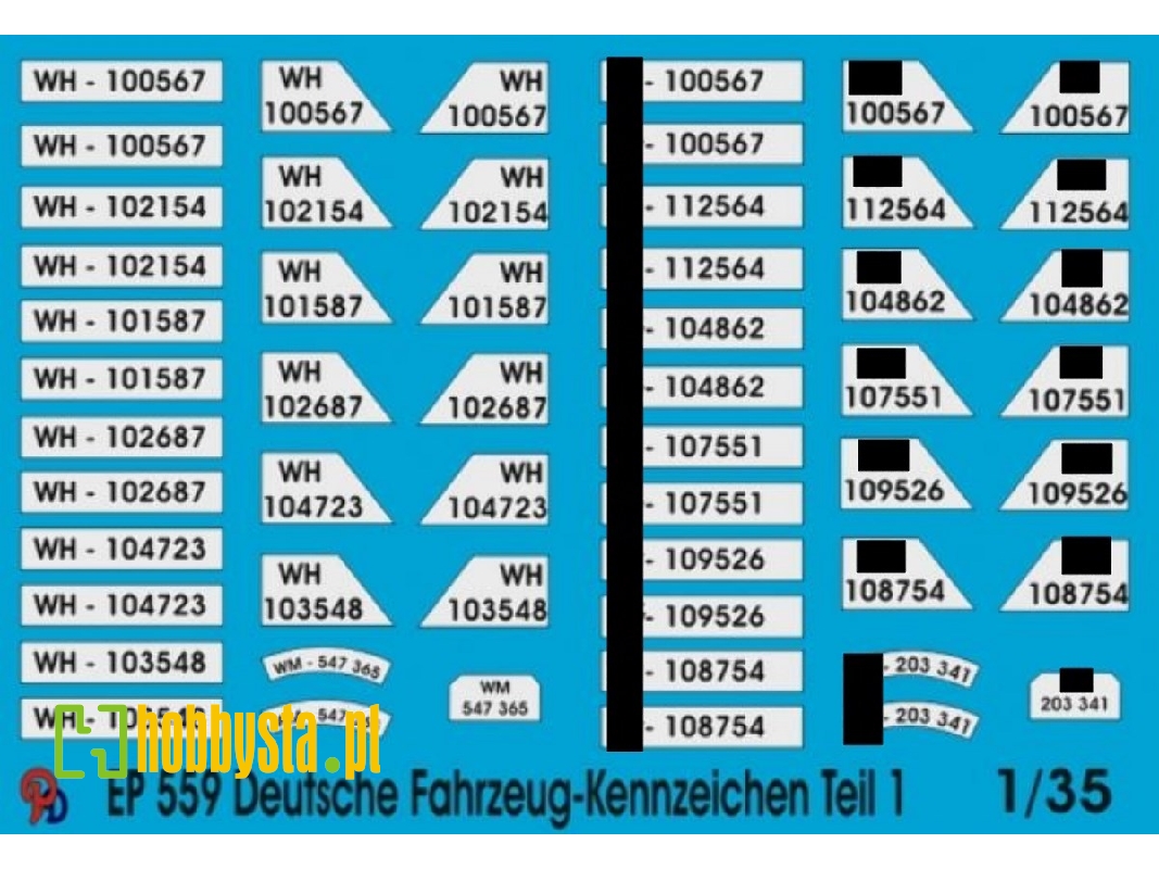 Wehrmacht And Waffen Ss Number Plates - image 1