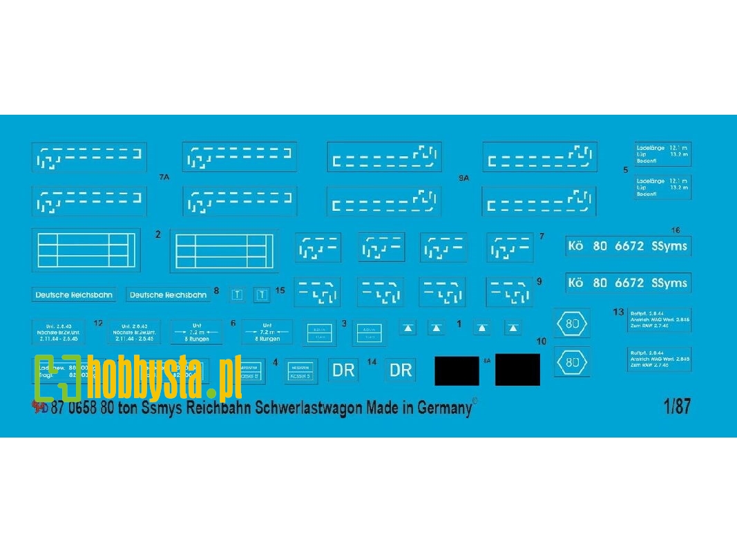 80 Ton Ssyms Rail Flatbed Markings - image 1