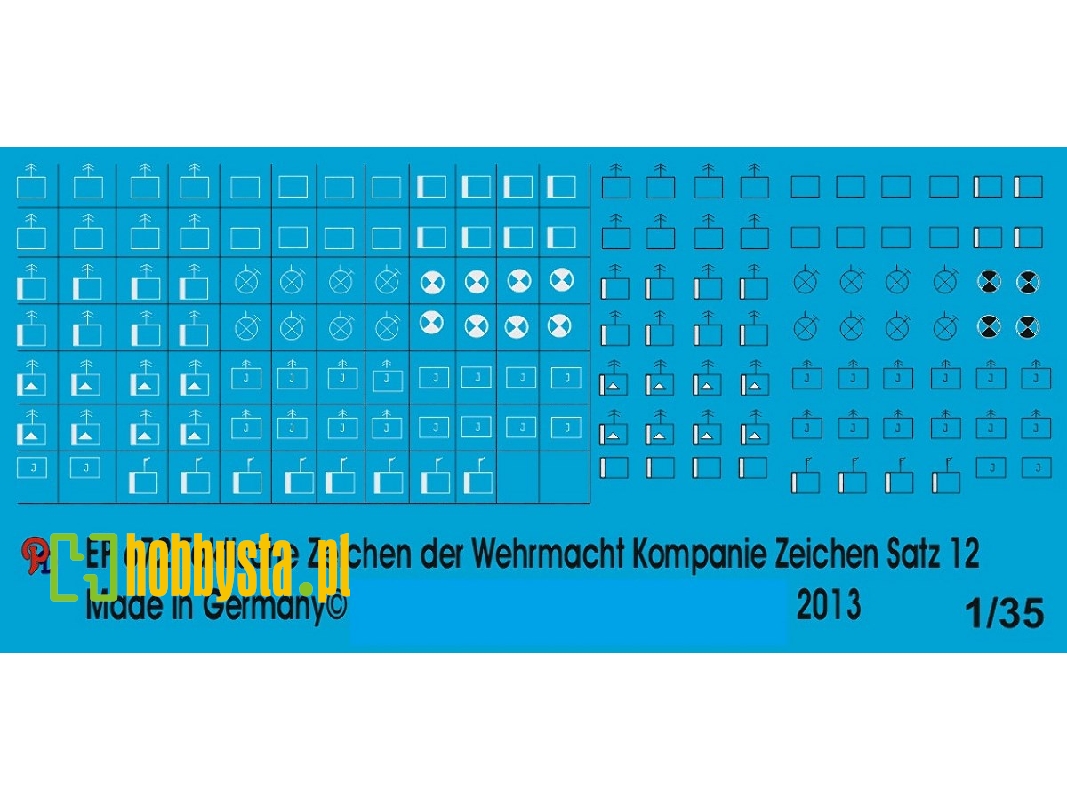 Wehrmacht Tactical Markings Infantry Platoon Units Set No. 12 - image 1