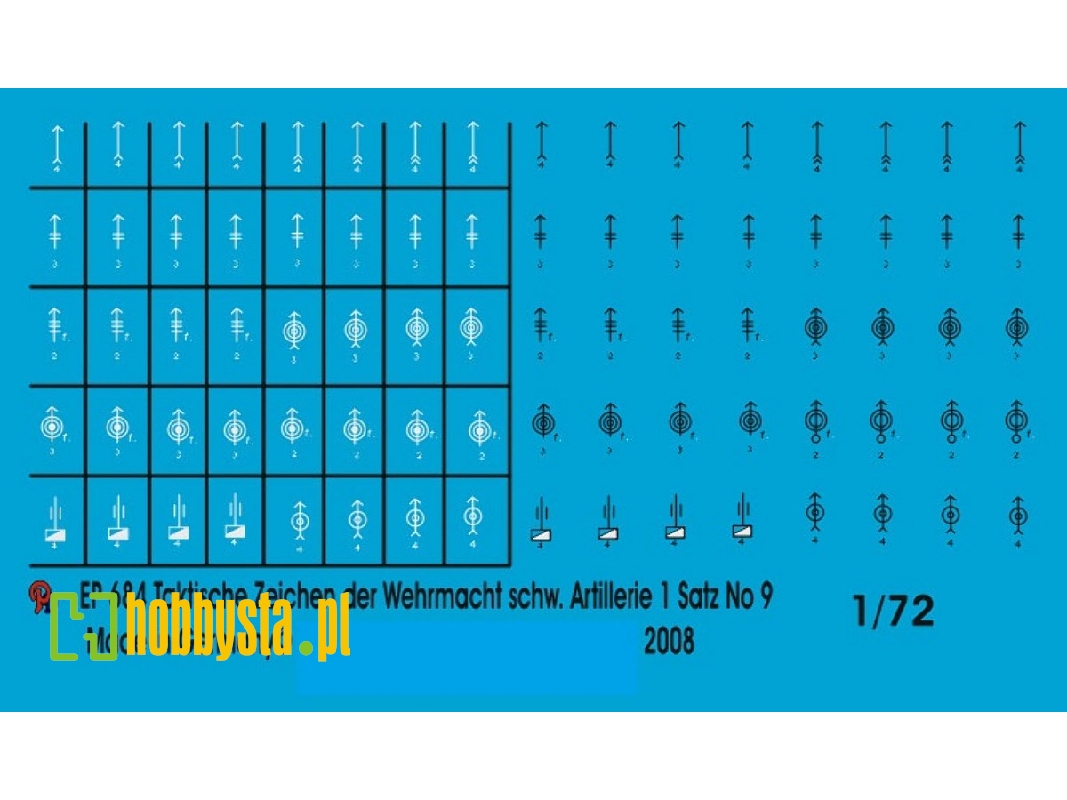 Wehrmacht Markings Heavy Guns Units Set No. 9 - image 1