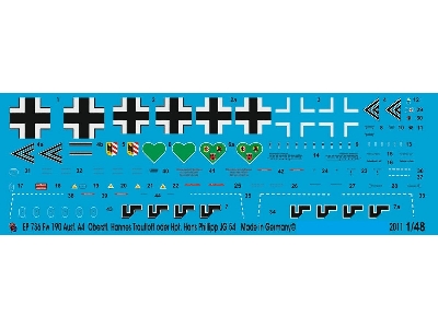 Fw 190 A 4 Oberstl. Hannes Trautloft Or Hpt. Hans Philipp Jg 54 - image 1