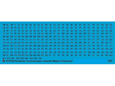 German Turret Numbers Black - image 1
