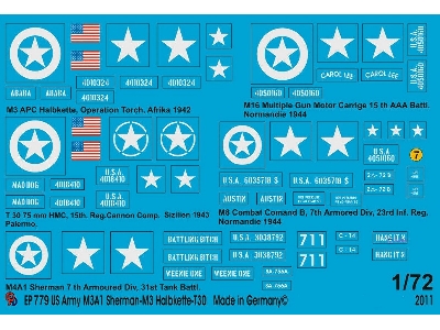 Us Army Markings M3-m8 And Sherman M4a1 - image 1
