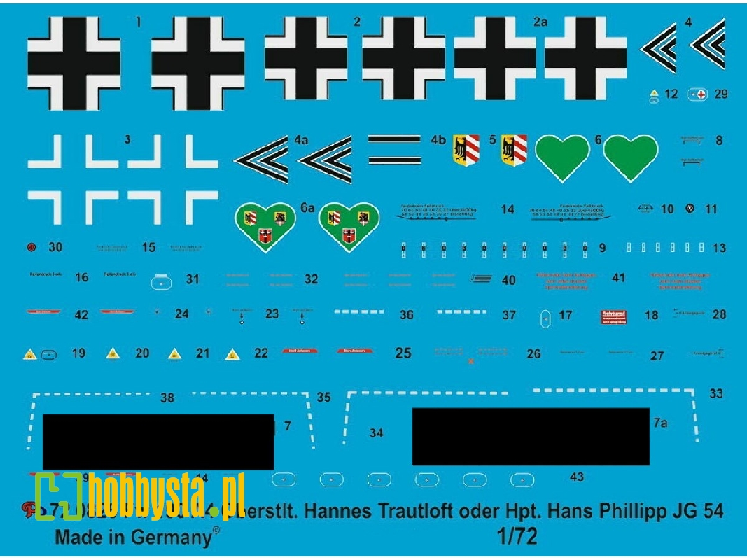 Fw 190 A 4 Oberstl. Hannes Trautloft Or Hpt. Hans Philipp Jg 54 - image 1
