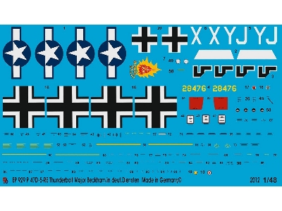 Thunderbolt Maj Beckham Circus Rosarius With Us And German Markings - image 1