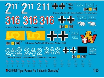 Tiger Tank Markings Set No. 1 - image 1