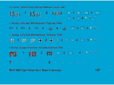 Tiger Tank Markings Set No. 2 - image 1
