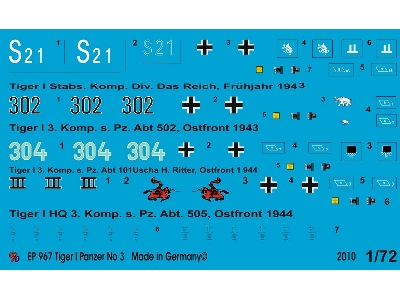 Tiger Tank Markings Set No. 3 - image 1