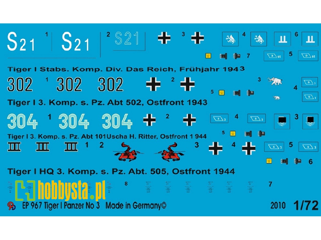 Tiger Tank Markings Set No. 3 - image 1