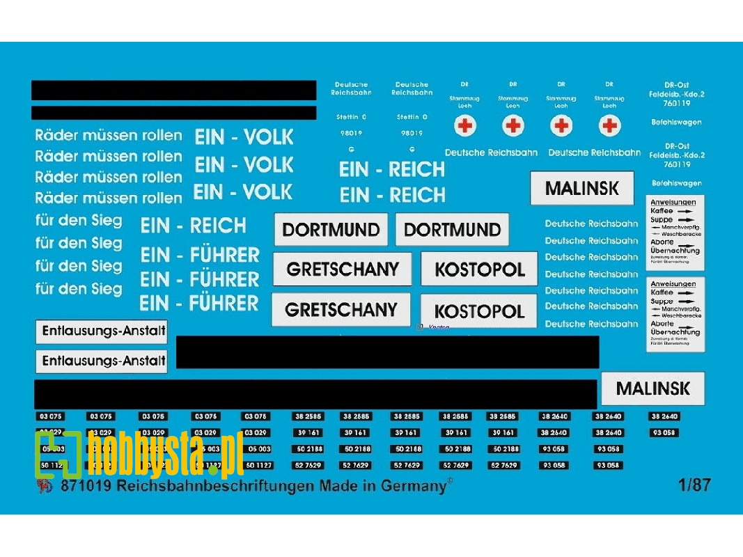 Reichsbahn Markings For Steamers - Waggons And Train Stations - image 1