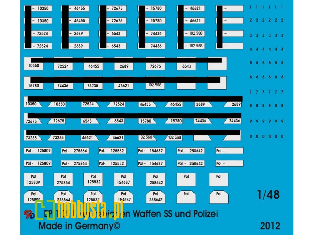 Number Plates For German Police And Waffen Ss - image 1