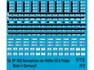 Number Plates For German Police And Waffen Ss - image 1