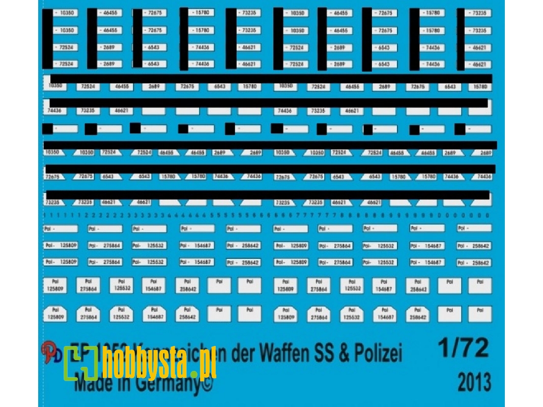 Number Plates For German Police And Waffen Ss - image 1