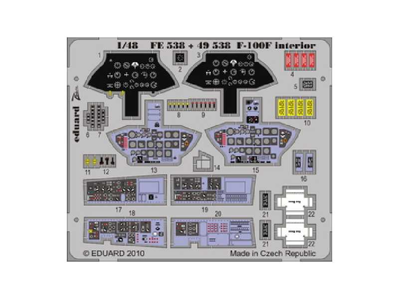 F-100F interior S. A. 1/48 - Trumpeter - - image 1